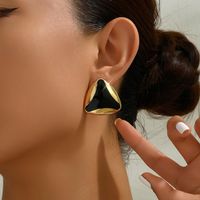 1 Pair Vintage Style Triangle Inlay Alloy Rhinestones Drop Earrings main image 1