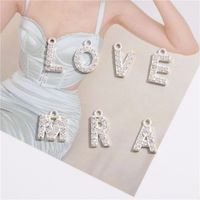Simple Style Letter Sterling Silver Zircon Rose Gold Plated Charms main image 5