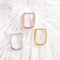 1 Pair Simple Style U Shape Plating Sterling Silver 18k Gold Plated Rose Gold Plated Earrings main image 1