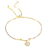 Casual Heart Shape Solid Color Sterling Silver Plating Silver Plated Bracelets sku image 1
