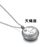 Simple Twelve Constellation Titanium Steel Diamond Short Necklace Wholesale Nihaojewelry sku image 5