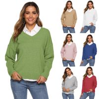 Women's Sweater Long Sleeve Sweaters & Cardigans Rib-knit Casual Solid Color main image 6