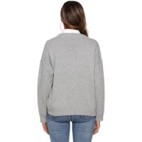 Women's Sweater Long Sleeve Sweaters & Cardigans Rib-knit Casual Solid Color main image 4