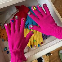 Women's Retro Streetwear Solid Color Gloves 1 Set sku image 6