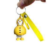 Cartoon Style Duck Alloy Silica Gel Women's Bag Pendant Keychain main image 2