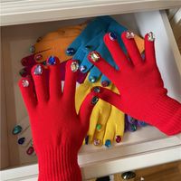 Women's Retro Streetwear Solid Color Gloves 1 Set sku image 8