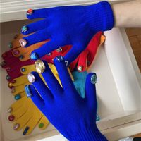Frau Retro Strassenmode Einfarbig Handschuhe 1 Satz sku image 16
