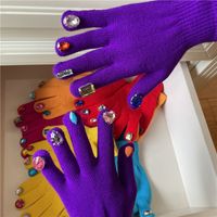 Mujeres Retro Ropa De Calle Color Sólido Guantes 1 Juego sku image 15