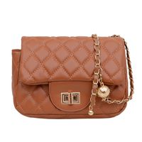 Women's Pu Leather Solid Color Streetwear Square Lock Clasp Shoulder Bag Crossbody Bag sku image 4