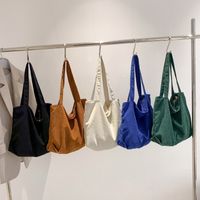 Women's Corduroy Solid Color Vintage Style Square Magnetic Buckle Shoulder Bag Crossbody Bag main image 1