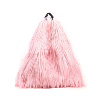 Women's All Seasons Plush Solid Color Streetwear Square Dumpling Shape Zipper Handbag sku image 8
