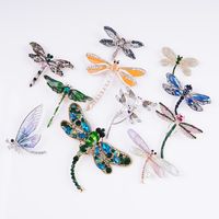 Simple Style Classic Style Dragonfly Alloy Inlay Zircon Women's Brooches main image 1