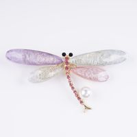 Simple Style Classic Style Dragonfly Alloy Inlay Zircon Women's Brooches sku image 1