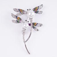 Simple Style Classic Style Dragonfly Alloy Inlay Zircon Women's Brooches sku image 4