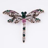 Simple Style Classic Style Dragonfly Alloy Inlay Zircon Women's Brooches sku image 3