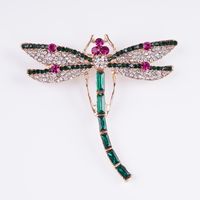 Simple Style Classic Style Dragonfly Alloy Inlay Zircon Women's Brooches sku image 7