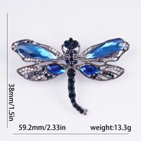 Simple Style Classic Style Dragonfly Alloy Inlay Zircon Women's Brooches main image 2