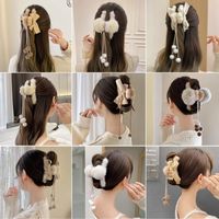 Women's Simple Style Bow Knot Cloth Braid Hair Claws main image 2