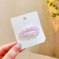 Classic Style Color Block Plastic Printing Hair Clip sku image 4