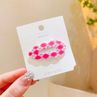Classic Style Color Block Plastic Printing Hair Clip sku image 10