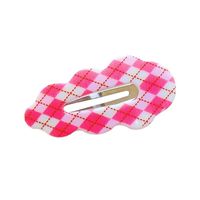 Classic Style Color Block Plastic Printing Hair Clip main image 4