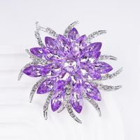 Simple Style Classic Style Flower Alloy Inlay Zircon Women's Brooches main image 4