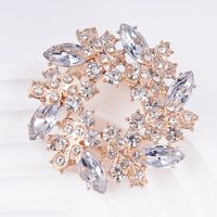 Simple Style Classic Style Flower Alloy Inlay Zircon Women's Brooches sku image 2
