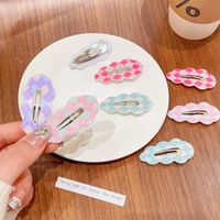 Classic Style Color Block Plastic Printing Hair Clip main image 3