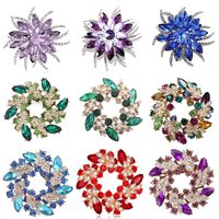 Simple Style Classic Style Flower Alloy Inlay Zircon Women's Brooches main image 5