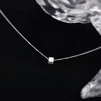 Simple Style Solid Color Sterling Silver Silver Plated Pendant Necklace main image 3