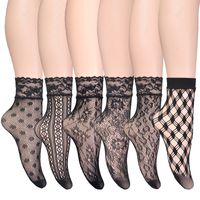Abstract Solid Color Flower Sexy Breathable Hollow Out Stockings main image 1