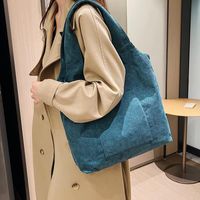 Women's All Seasons Canvas Solid Color Vintage Style Square Magnetic Buckle Handbag main image 6
