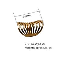 Retro Solid Color Stainless Steel Plating Gold Plated Rings main image 3