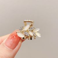 Simple Style Leaves Alloy Inlay Pearl Zircon Hair Claws sku image 36