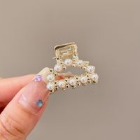 Simple Style Leaves Alloy Inlay Pearl Zircon Hair Claws sku image 16