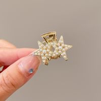 Simple Style Leaves Alloy Inlay Pearl Zircon Hair Claws sku image 10