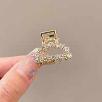 Simple Style Bow Knot Alloy Inlay Pearl Zircon Hair Claws sku image 2
