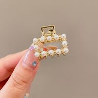 Simple Style Leaves Alloy Inlay Pearl Zircon Hair Claws sku image 17