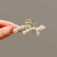 Simple Style Leaves Alloy Inlay Pearl Zircon Hair Claws sku image 42