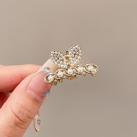 Simple Style Bow Knot Alloy Inlay Pearl Zircon Hair Claws sku image 15