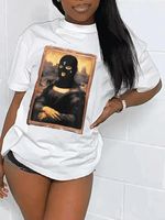 Women's T-shirt Short Sleeve T-shirts Printing Casual Vintage Style Human main image 6