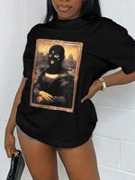 Women's T-shirt Short Sleeve T-shirts Printing Casual Vintage Style Human main image 2