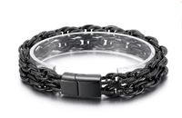 Punk Solid Color Titanium Steel Plating Chain Men's Bracelets sku image 2