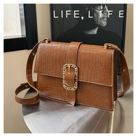 Women's Pu Leather Solid Color Streetwear Square Flip Cover Square Bag main image 2