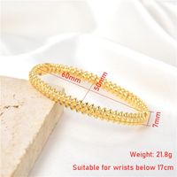 Classic Style Geometric Solid Color Stainless Steel Plating 18k Gold Plated Unisex Bangle main image 2