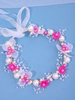 Retro Fashion Flower Alloy Inlay Artificial Crystal Artificial Pearl Hair Band sku image 6