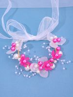 Retro Fashion Flower Alloy Inlay Artificial Crystal Artificial Pearl Hair Band sku image 3