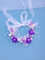 Retro Fashion Flower Alloy Inlay Artificial Crystal Artificial Pearl Hair Band sku image 1