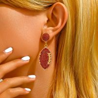 1 Pair Simple Style Color Block Plating Inlay Alloy Resin Gold Plated Drop Earrings main image 5