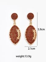 1 Pair Simple Style Color Block Plating Inlay Alloy Resin Gold Plated Drop Earrings main image 2